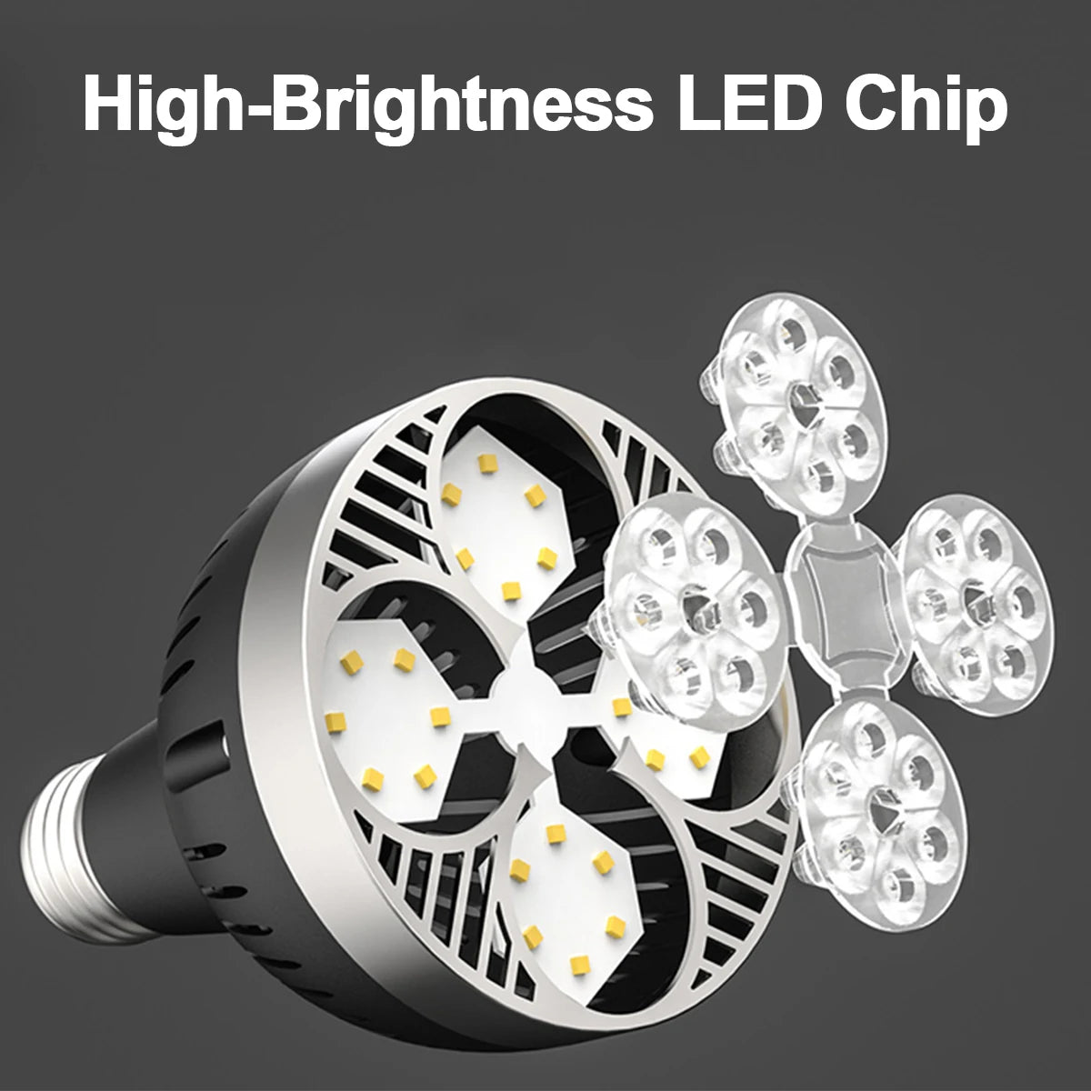 projecteur led par30 ampoule e27 haut flux lumineux moderne salon boutique blanc noir