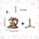 figurines bois fille lecture supports livres fleurs vases tulipes lavande théière bougiesDecorationChampetreSpirituelle