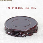 support bois marron sculpté motifs floraux artisanal objets decoratifs standalone deco marron floral