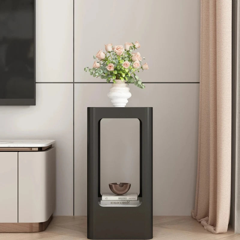 support vases moderne multi niveaux beige noir texture marbrée intérieur moderne