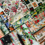 tissu coton imprimé floral vintage motifs champêtres opaques bricolage popeline 145cm DIY