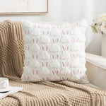 housse coussin motif fleurs blancs jaunes polyester coton 45cm doux confortable lit opacité fixations