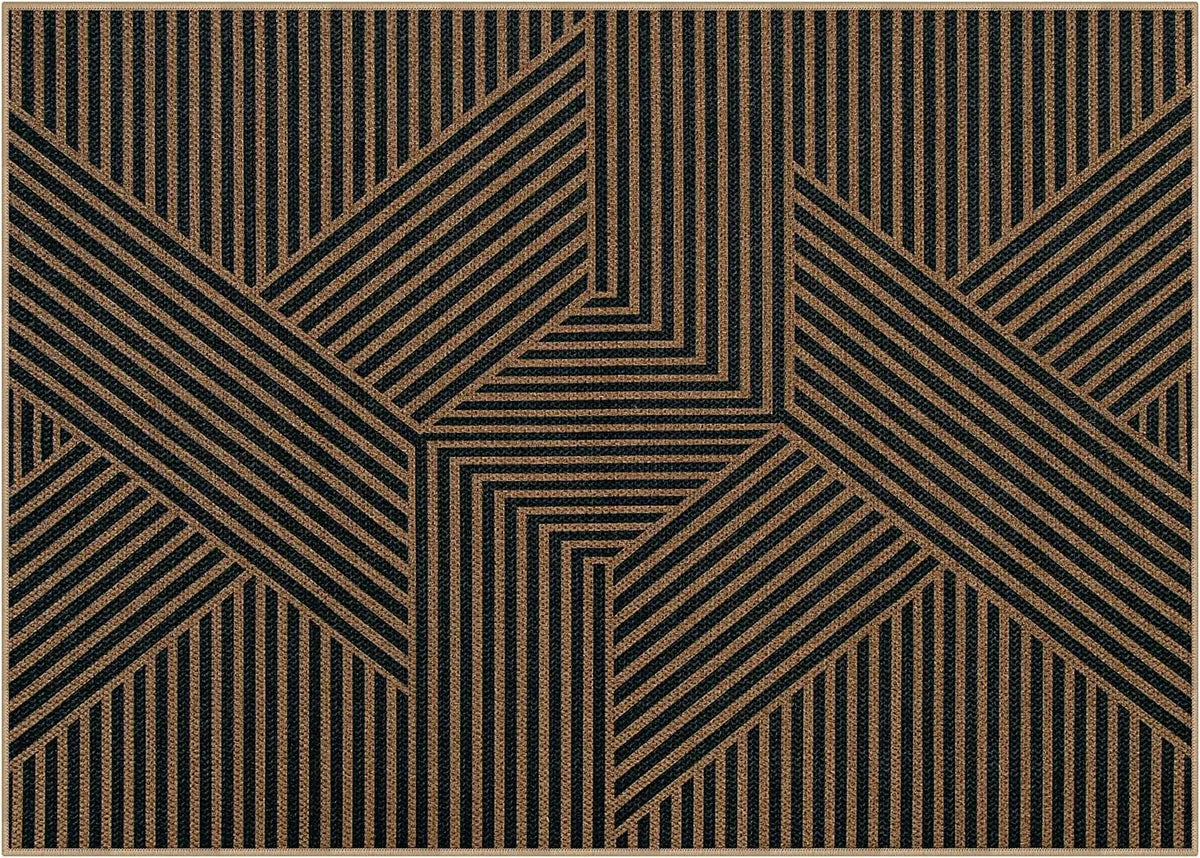 tapis d'entrée moderne rayures horizontales antidérapant résistant décoloration polyester bébés