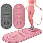 tapis yoga exercice tapis saut corde rose gris antidérapant 8mm épais graphique sportif minimaliste