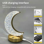 veilleuse lune forme 3d led rechargeable cristal décorative chambre fille moderne
