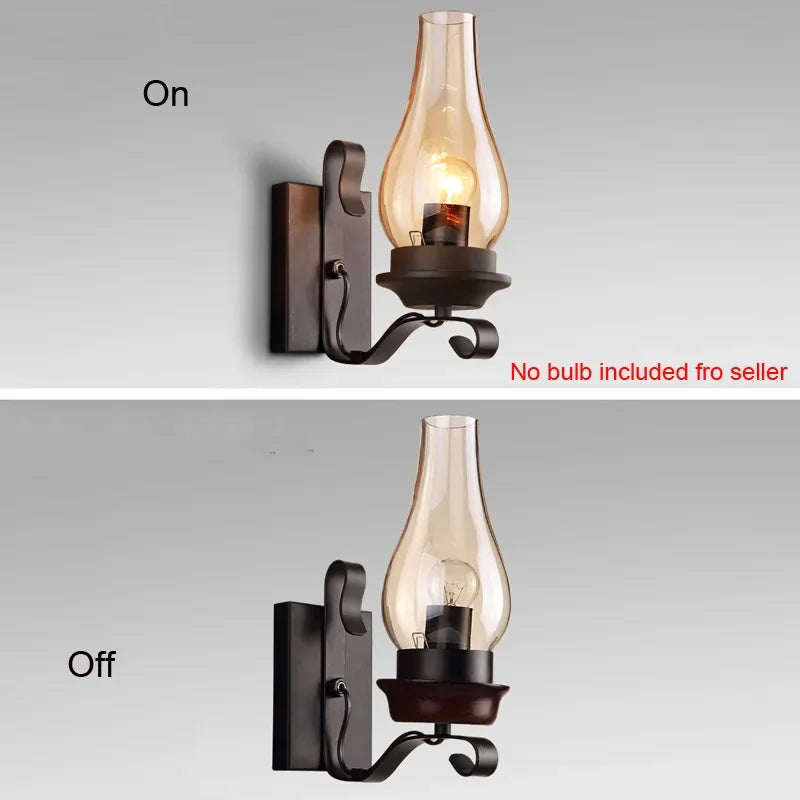lampe murale vintage bronze verre opalin éclairage quotidien murale métallique texture rustique fixée mur