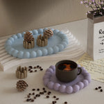 coasters silicone violet rose bleu clair relief moderne élégants bijoux décoration intérieure