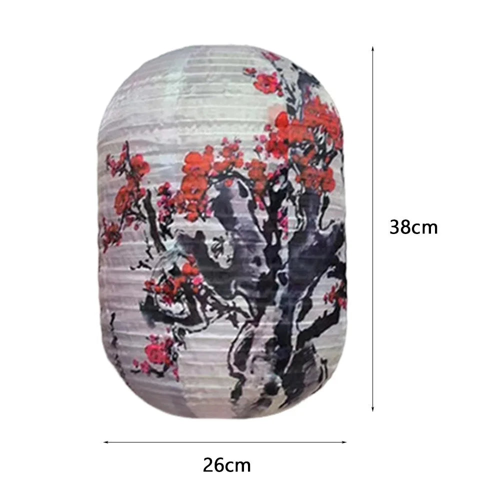 lanternes chinoises traditionnelles fleurs calligraphie rouge noir anniversaire nouvel an