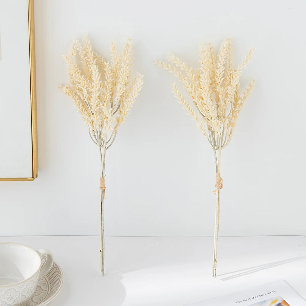 décoration intérieure bouquet feuilles artificielles naturel minimaliste beige gris doré