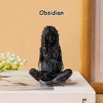 statue pierre précieuse artisanale bleue moderne ornement maison cadeau rouge verteviolette