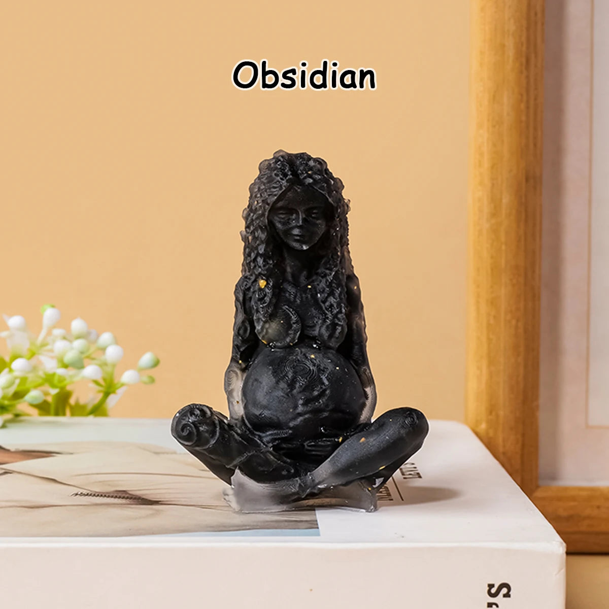 statue pierre précieuse artisanale bleue moderne ornement maison cadeau rouge verteviolette