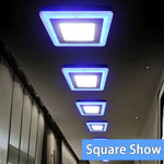Panneau LED moderne blanc bleu rond carré clips métalliques 90V 260V LED