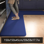tapis sol antidérapant gris foncé moderne uni doux cuisine salle bain porte chambreintérieur
