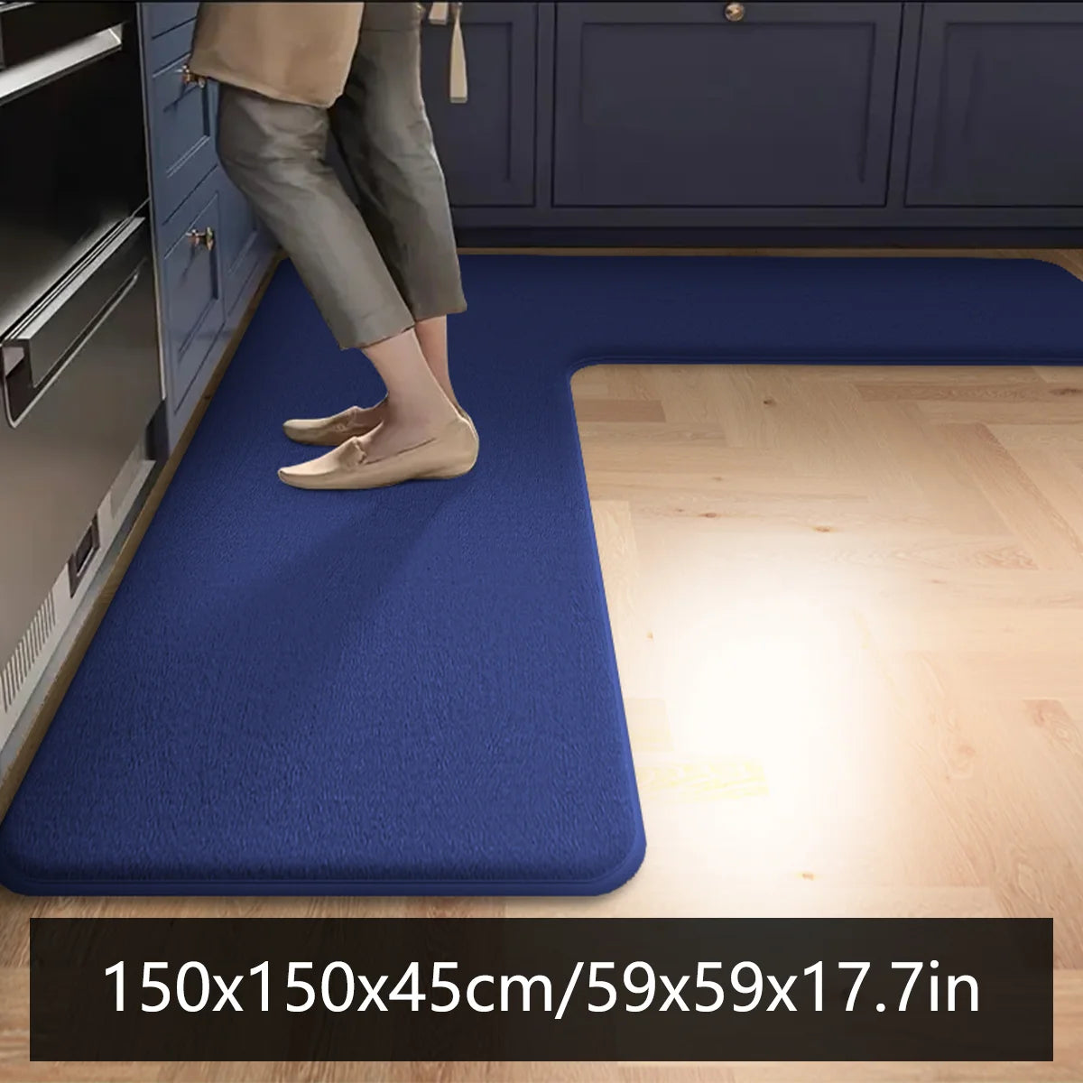 tapis sol antidérapant gris foncé moderne uni doux cuisine salle bain porte chambreintérieur