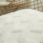 housse coussin décorative peluche géométrique moderne 30x50cm roseclair blancbeige grisclair