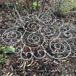 support plante métal résistant intempéries spirales gris vert jardin patioextérieur