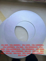 disques protection adhésifs blancs noirs contrôleur dj opaques pratiques rondes fentes centrales