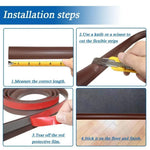 joint transition sol pvc imitation bois adhésif noir moderne protection film rouge couteau