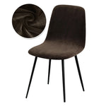chaise moderne velours uni bleu marine marron violet orange rose pâle