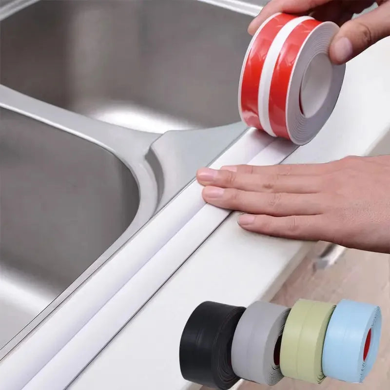 ruban adhésif étanche blanc opaque plomberie salle bains douche évier bain imperméable autocollant
