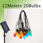 guirlande lumineuse solaire globes RGB décoration extérieure panneau solaire multiples environnements festive