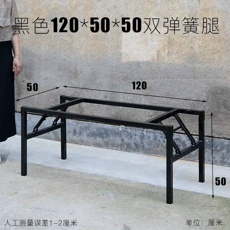 support table pliable métal noir robuste structure moderne pieds fer