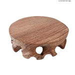 support bijoux bois artisanal marron clair foncé motifs sculptés rusticité