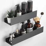étagère murale moderne gris foncé laquée alliage aluminium flacons lotion salle bain