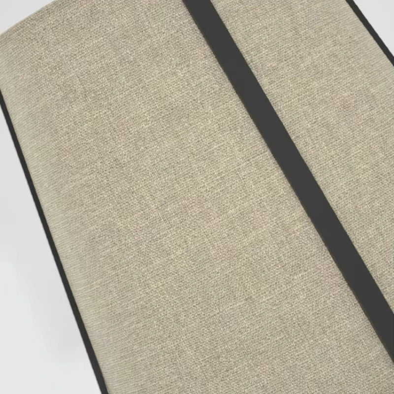 lampe table moderne lin beige noir structure métal minimaliste zen