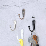 crochet mural moderne vis fixation noir blanc doré argenté bronze lisses opaques robustes