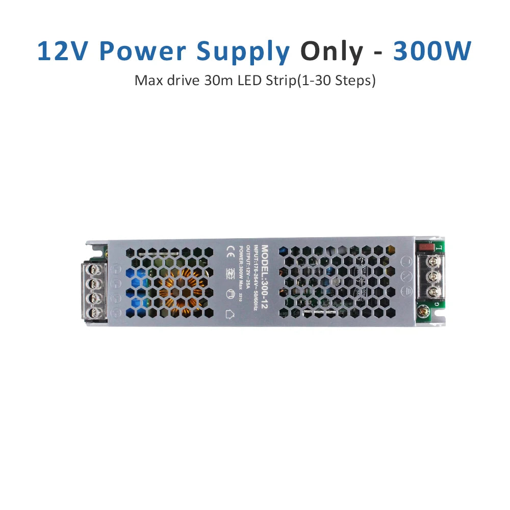 contrôleur d'éclairage escalier détecteur mouvement PIR blanc led strip moderne 12VDC câble affichage oled