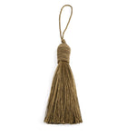 pompons décoratifs tissés dorés opaques 17cm rideaux vêtements artisanal 12 pièces