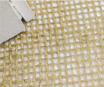 tissu jute toile grossière beige clair foncé rustique résistant bricolage couture nappe bordures