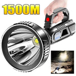 lampe torche puissante rechargeable écran digital résistante choc mode défense lumière intense camping