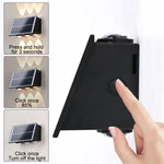 applique murale solaire extérieure intérieure led moderne panneau solaire noir lignes blanches