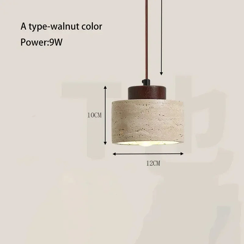 suspension lumineuse moderne pierre naturelle texture marbrée câble suspendu interrupteur bouton éclairage maison décoration