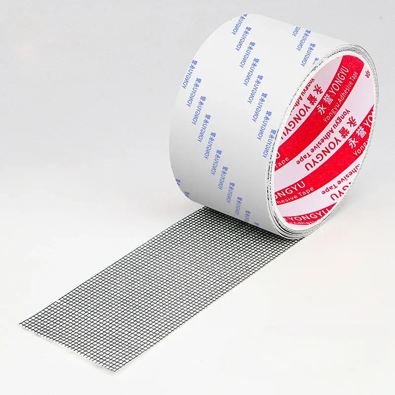 ruban adhésif réparation filet anti moustiques gris maille fine adhésif pratique patch écran fenêtre
