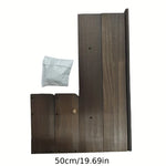 étagères murales bois naturel minimaliste horloge cadre photo vase lunettes plantes chambre salon