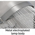 lustre moderne doré transparent tissu franges éclairage chambre salon 2000 82000lm toucher on/off 90