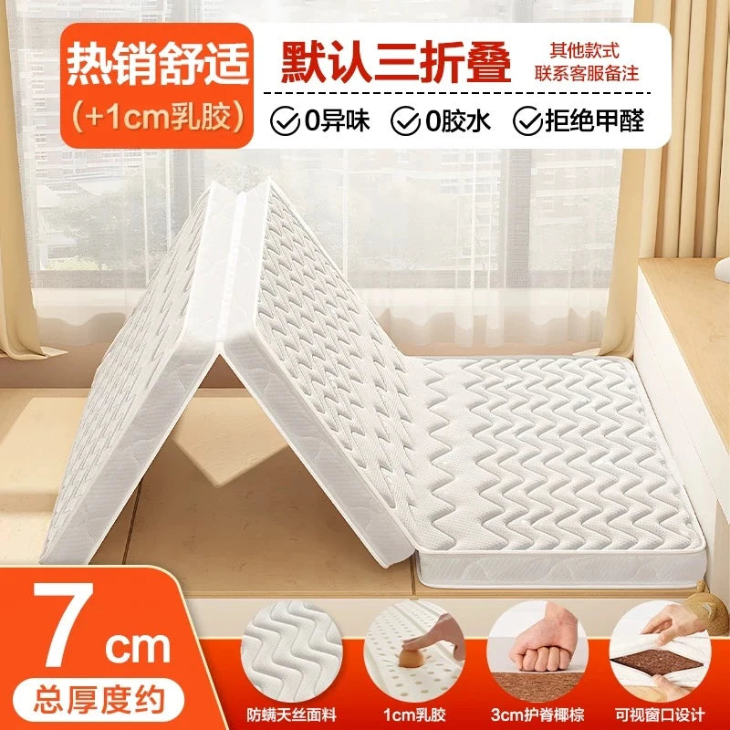 matelas blanc fibre coco mousse mémoire forme zigzag moderne chambre maison outdoor
