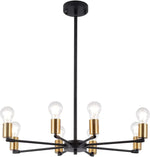 chandelier industriel moderne or noir ampoules e26 verre transparent