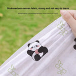 tapis pique nique jetable imperméable blanc noir vert panda bambou moderne cartoon 160 220cm