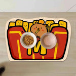 tapis repas antidérapant chien chat lavable imperméable motif nourriture animaux compagnie
