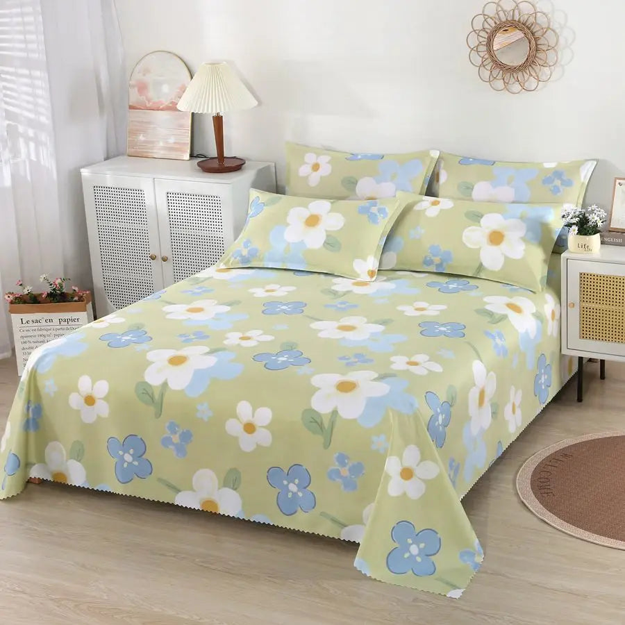 Ensemble literie 3 pièces beige dans une chambre décorée