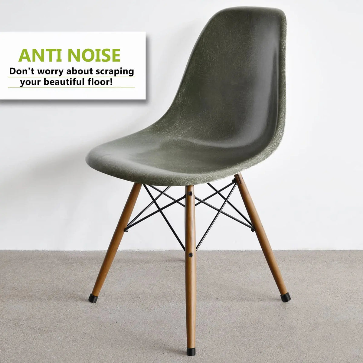 protège pieds adhésifs noirs ronds lisses modernes meubles antidérapants silencieux PVC