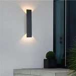 applique murale led moderne noire étanche 18w up down aluminium