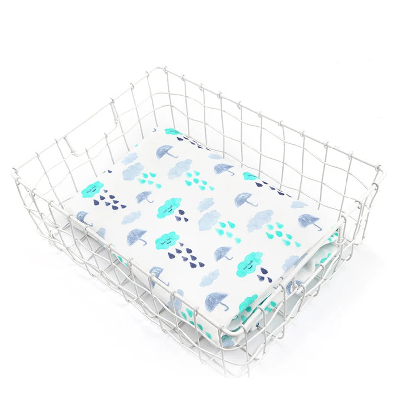 couverture bébé deux couches coton bambou motif floral moderne opacité verte blanc roseclair