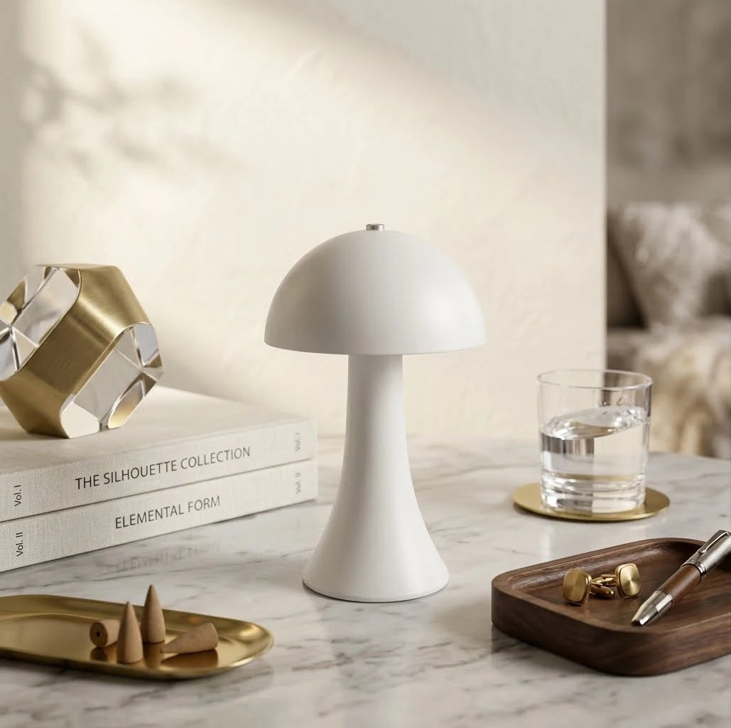 lampe table led rechargeable tactile chambre blanc moderne minimaliste