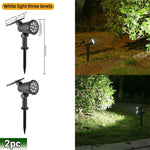 spot lumineux solaire led rgb réglable moderne noir texturé imperméable ip65extérieur jardin piscine