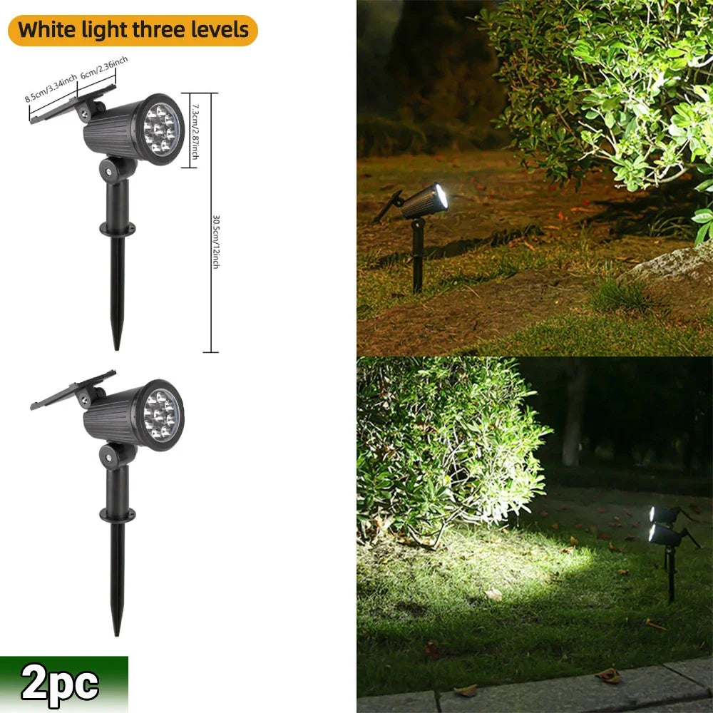 spot lumineux solaire led rgb réglable moderne noir texturé imperméable ip65extérieur jardin piscine